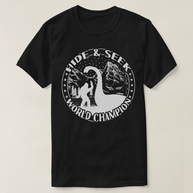 T-shirt Loch Ness Monster Cacher Et Chercher (Design devant)
