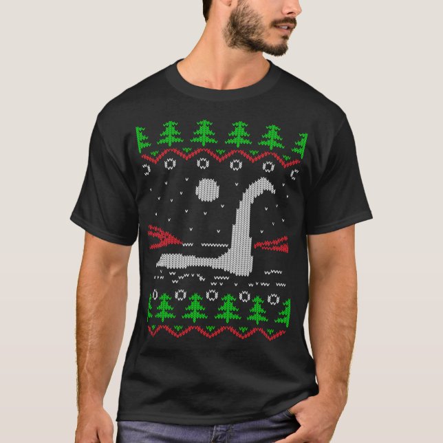 T-shirt Loch Ness Monster Ugly Christmas Jumper (Devant)