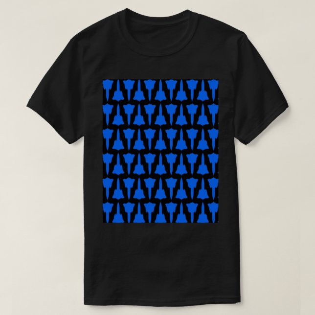 T-shirt Lockheed SR-71 Blackbird - Blue _amp_ Black Patter (Design devant)
