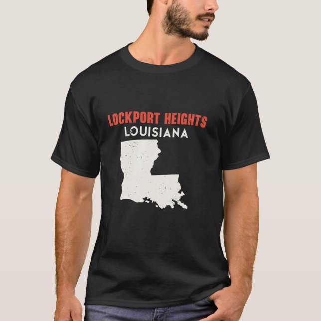 T-shirt Lockport Heights Louisiana USA State America Trave (Devant)