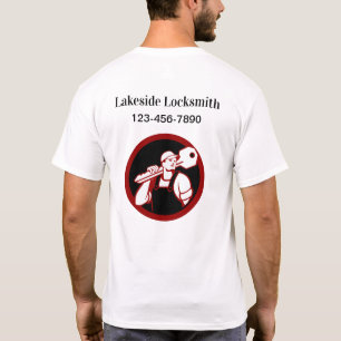 T-shirt Locksmith Business Logo Tee - shirts de travail