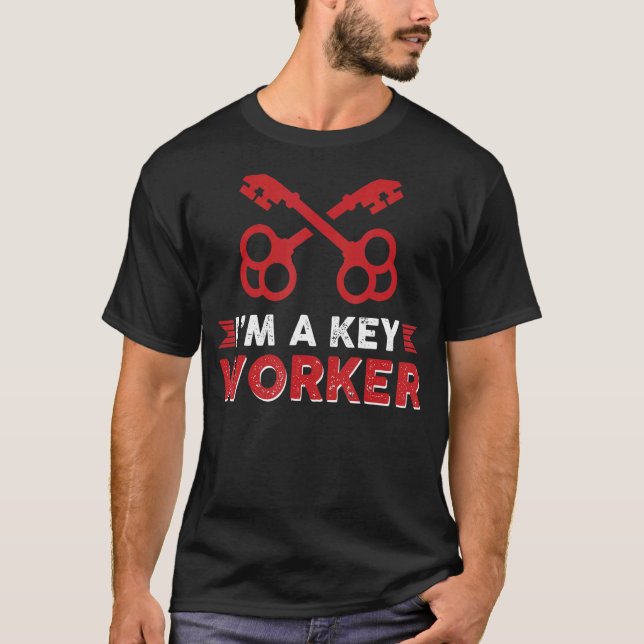 T-shirt Locksmithing Locksmith Locksmith Job Locksmith Cha (Devant)