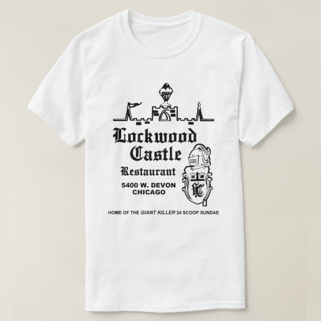 T-shirt Lockwood Castle Restaurant, Chicago, IL (Design devant)