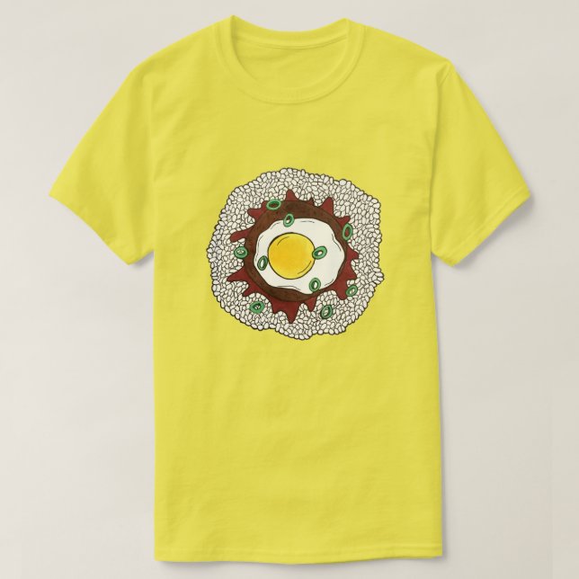 T-shirt Loco Moco Cuisine hawaïenne Nourriture Riz Hamburg (Design devant)