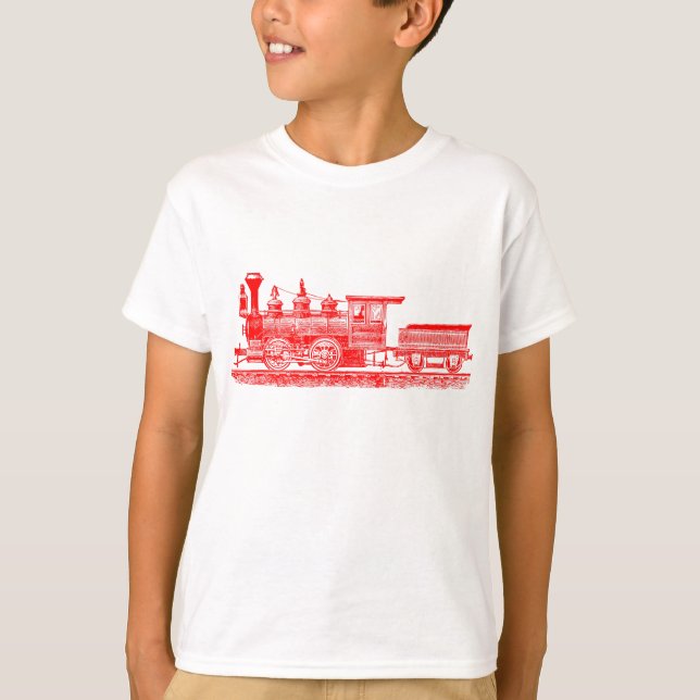 T-shirt Locomotive 02 - Rouge (Devant)