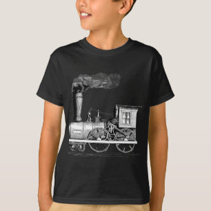 T-shirt Locomotive à vapeur ancienne
