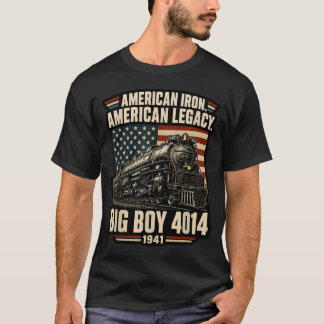 T-shirt Locomotive à vapeur Big Boy 4014 vintage américain