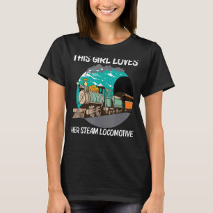 T-shirt Locomotive À Vapeur cool Pour Filles Chemin De Fer