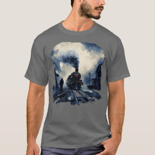 T-shirt Locomotive à vapeur de la station ferroviaire