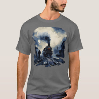 T-shirt Locomotive à vapeur de la station ferroviaire