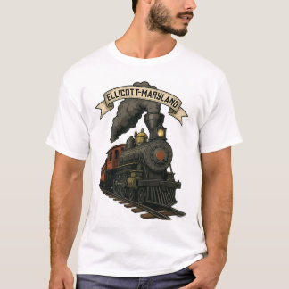 T-shirt Locomotive à vapeur d'Ellicott Maryland