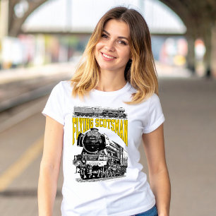 T-shirt Locomotive à vapeur Flying Scotsman. Train LNER 19