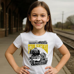 T-shirt Locomotive à vapeur Flying Scotsman. Train LNER 19