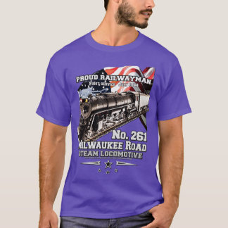 T-shirt Locomotive à vapeur Milwaukee Road 261