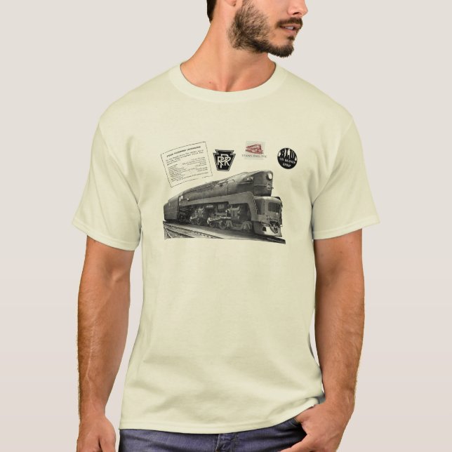 T-shirt Locomotive à vapeur T-1 du chemin de fer Baldwin-P (Devant)