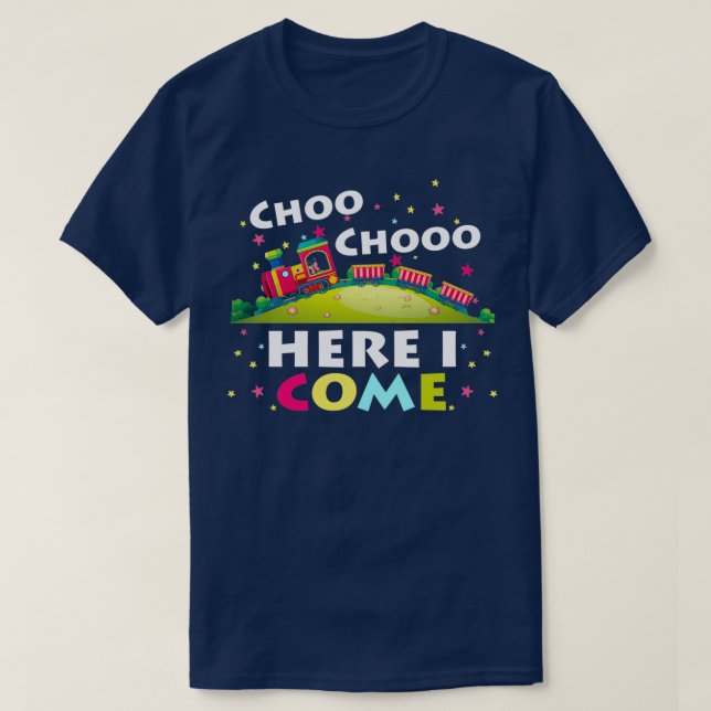 T-shirt Locomotive Choo Choo Boys Girls Railroad (Design devant)
