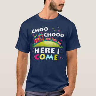 T-shirt Locomotive Choo Choo Boys Girls Railroad