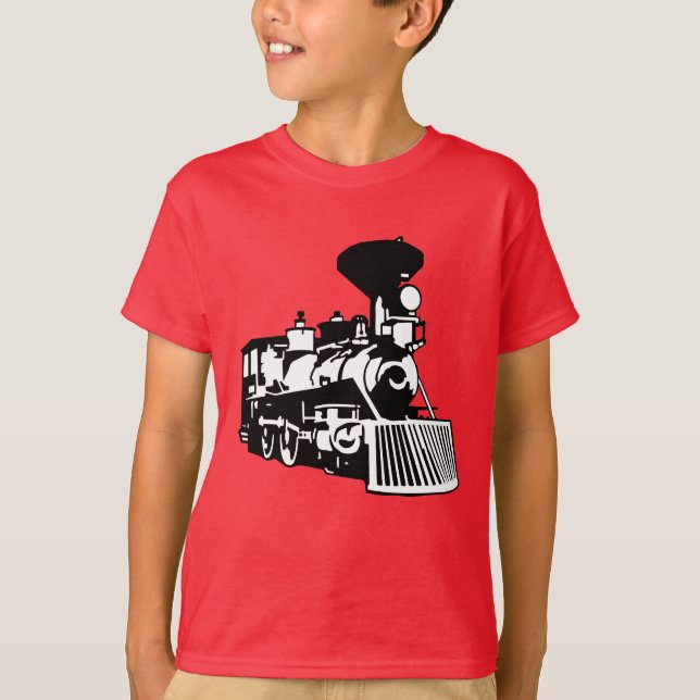 T-shirt locomotive de train de vapeur (Devant)