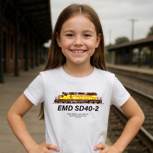 T-shirt Locomotive diesel EMD SD40-2. Union Pacifique
