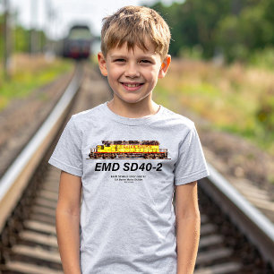T-shirt Locomotive diesel EMD SD40-2. Union Pacifique