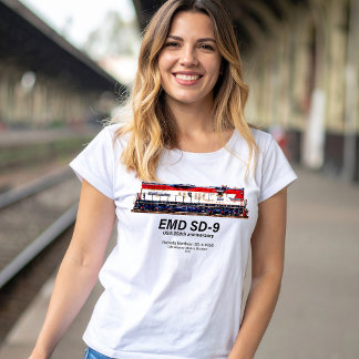 T-shirt Locomotive patrimoniale EMD SD-9 USA 250e annivers