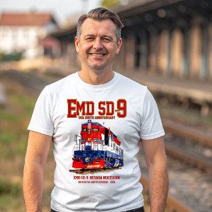 T-shirt Locomotive patrimoniale EMD SD-9 USA 250e annivers