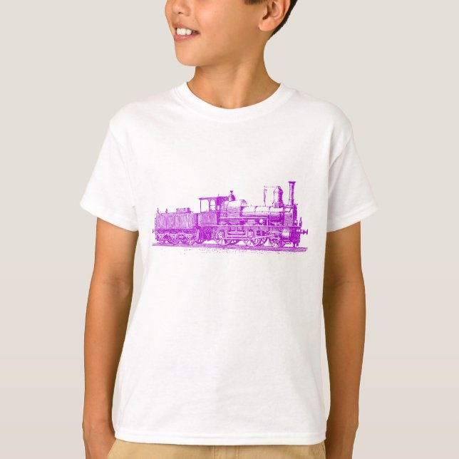 T-shirt Locomotive - Violet (Devant)