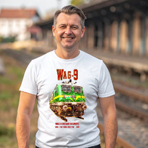 T-shirt Locomotive WAG-9. Train de fret des chemins de fer
