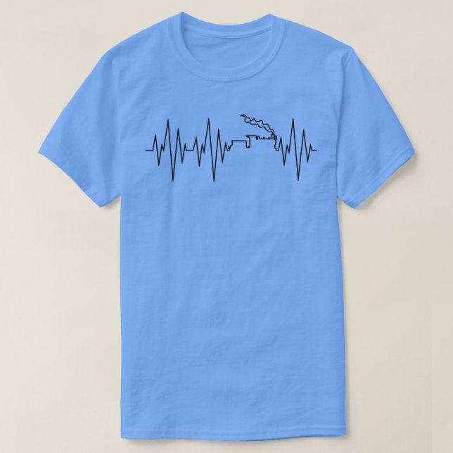 T-shirt Locomotive Wave cadeau pour conducteur Locomotive (Design devant)