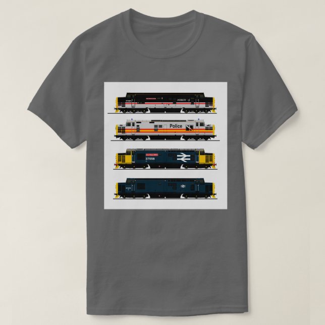 T-SHIRT LOCOMOTIVES DE CLASSE 37 (Design devant)