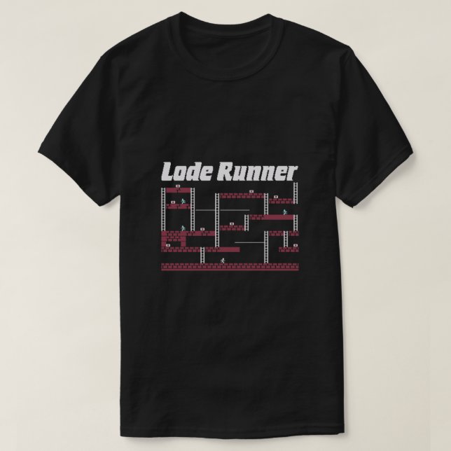 T-shirt Lode Runner Video Jeu thème rétro Classic (Design devant)
