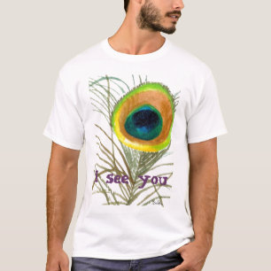 T-shirt l'oeil 1 de paon, je vous vois