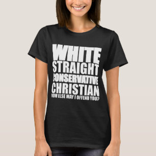 T-shirt L'offensive chrétienne droite conservatrice blanch
