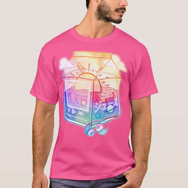 T-shirt Lofi Sunset Juice Carton (Devant)