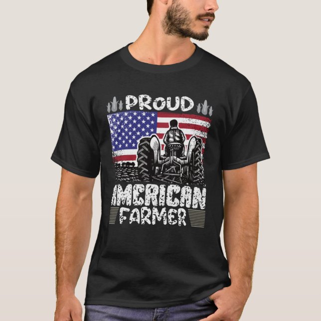 T-shirt Lofty American Farmer US Drapeau agréable Quo (Devant)