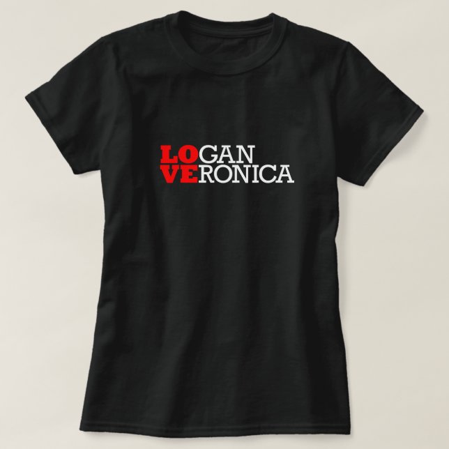 T-shirt Logan et Veronica = graphique (foncé) de culture (Design devant)