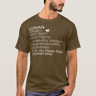 T-shirt Logan Nom Logan Définition Logan Nom Femme Loga