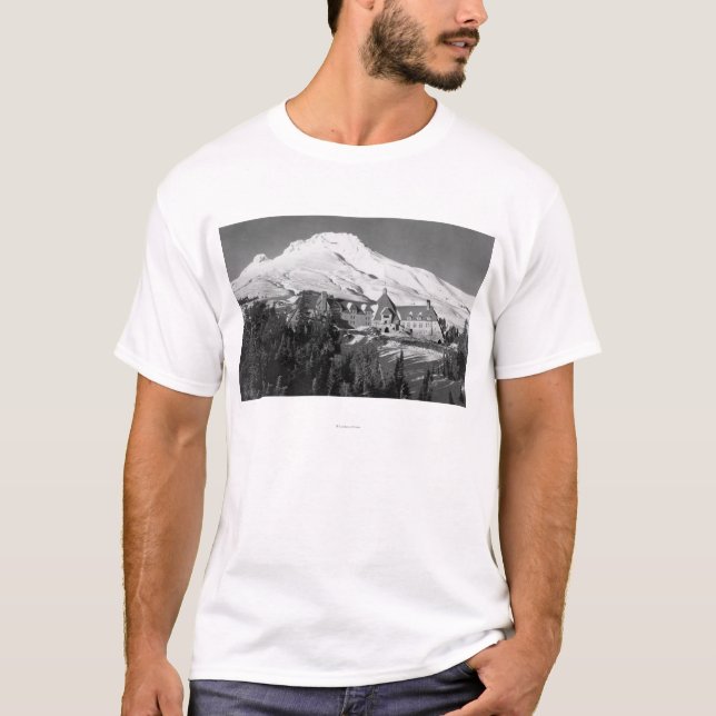T-shirt Loge de Timerline et photographie de capot de Mt. (Devant)