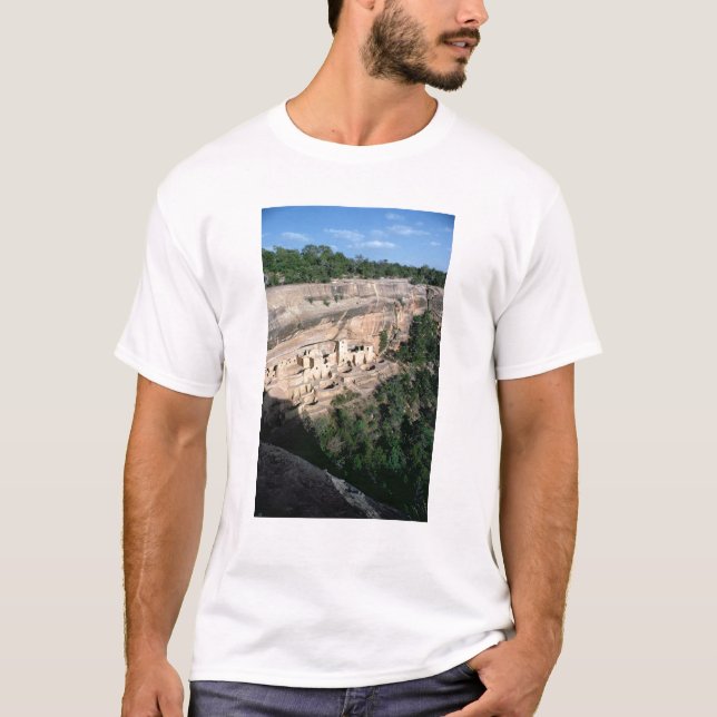 T-shirt Logements de falaise indiens de pueblo (Devant)