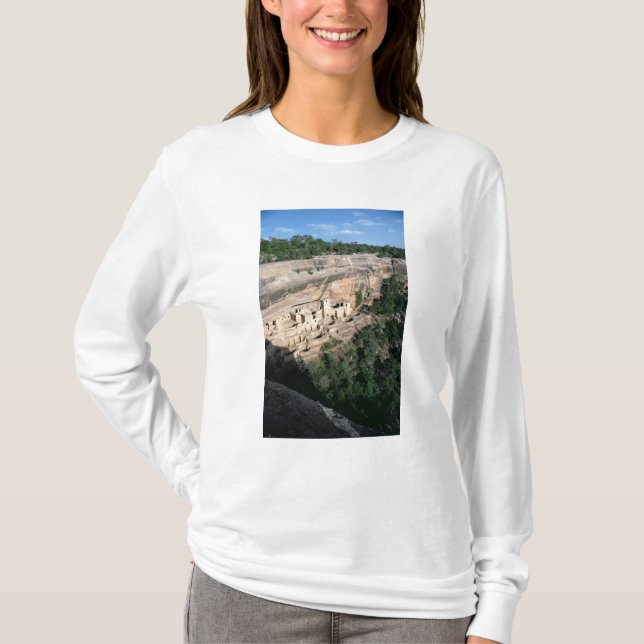 T-shirt Logements de falaise indiens de pueblo (Devant)