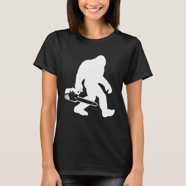 T-shirt Logger Sasquatger de scie à bois (Devant)