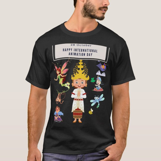 T-shirt logiciel d'animation bon marché (Devant)