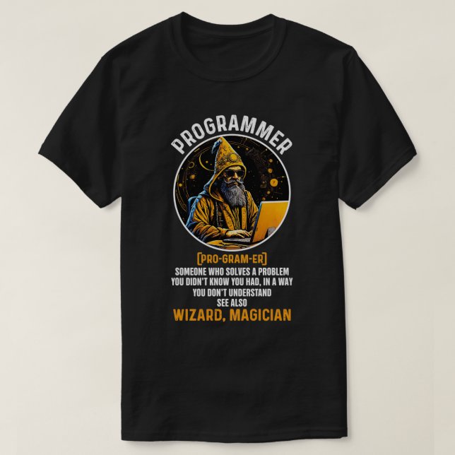 T-shirt Logiciel Funny Programmer Definition Coding Techy (Design devant)