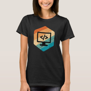 T-shirt Logiciel Retro Vintage Web Developer Code