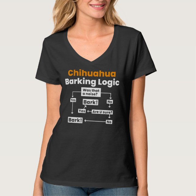 T-shirt Logique d'aboiement du Chihuahua (Devant)