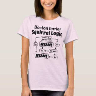 T-shirt Logique des écureuils de Boston Terrier