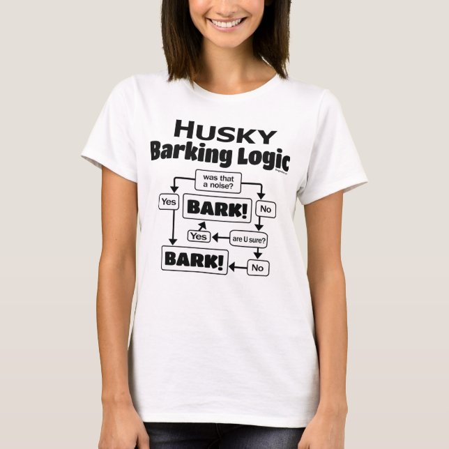 T-shirt Logique Husky Barking (Devant)