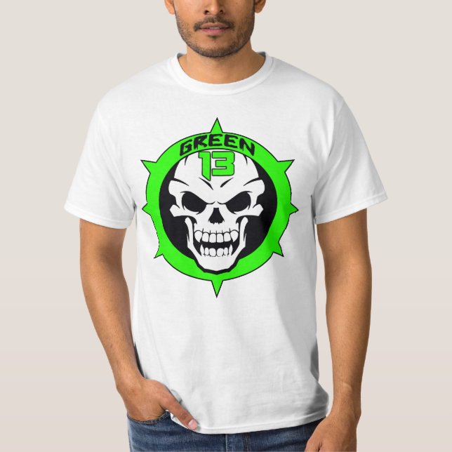 T-shirt Logo 2 de crâne dégrossi (blanc) (Devant)