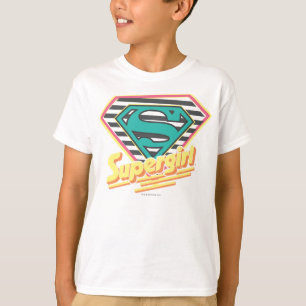 T-shirt Logo à rayures supergirl