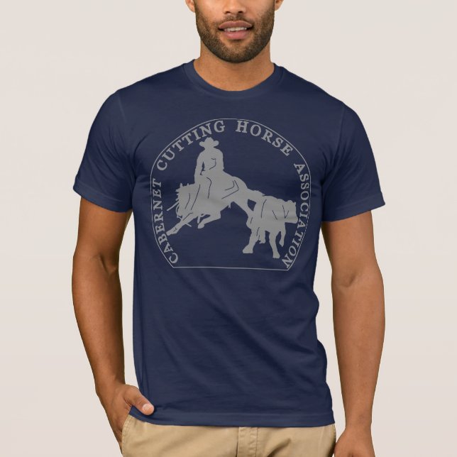 T-shirt Logo américain Gris de Bleu de Cabernet CHA de (Devant)